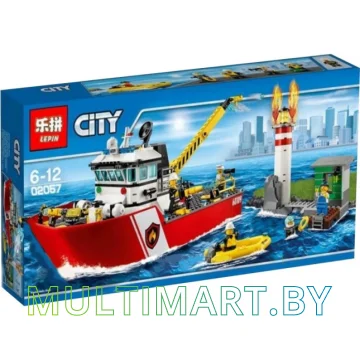 Конструктор Lepin 02057 Пожарный катер (461 деталь)